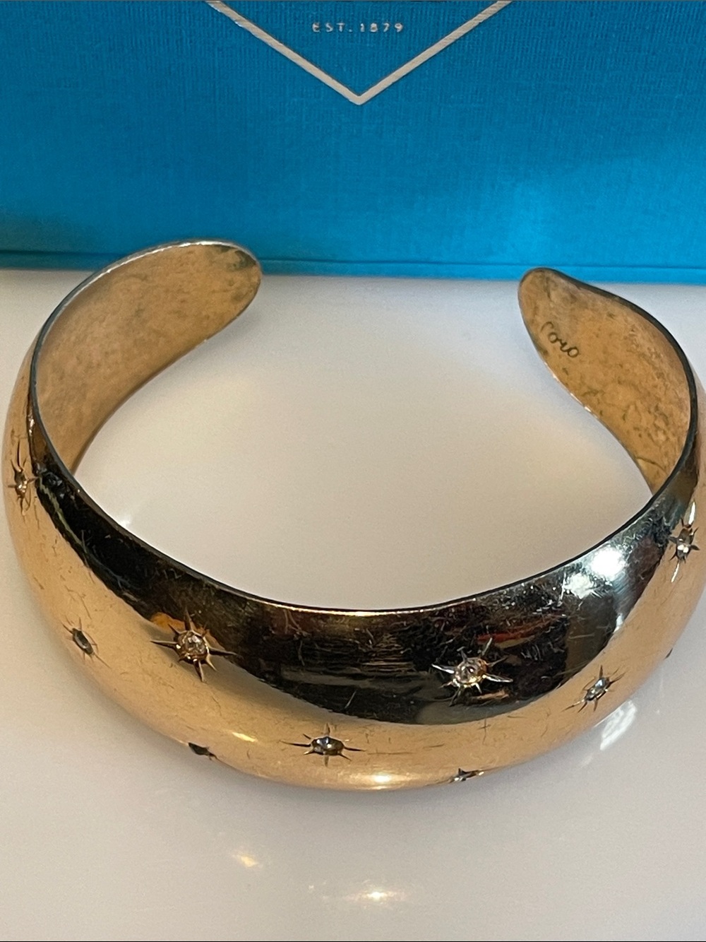Vintage Coro Gold-Tone Starburst Cuff Bracelet